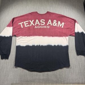 Texas A&M Aggies Shirt Womens XL Maroon NCAA Football Spirit Jersey Tie Dye